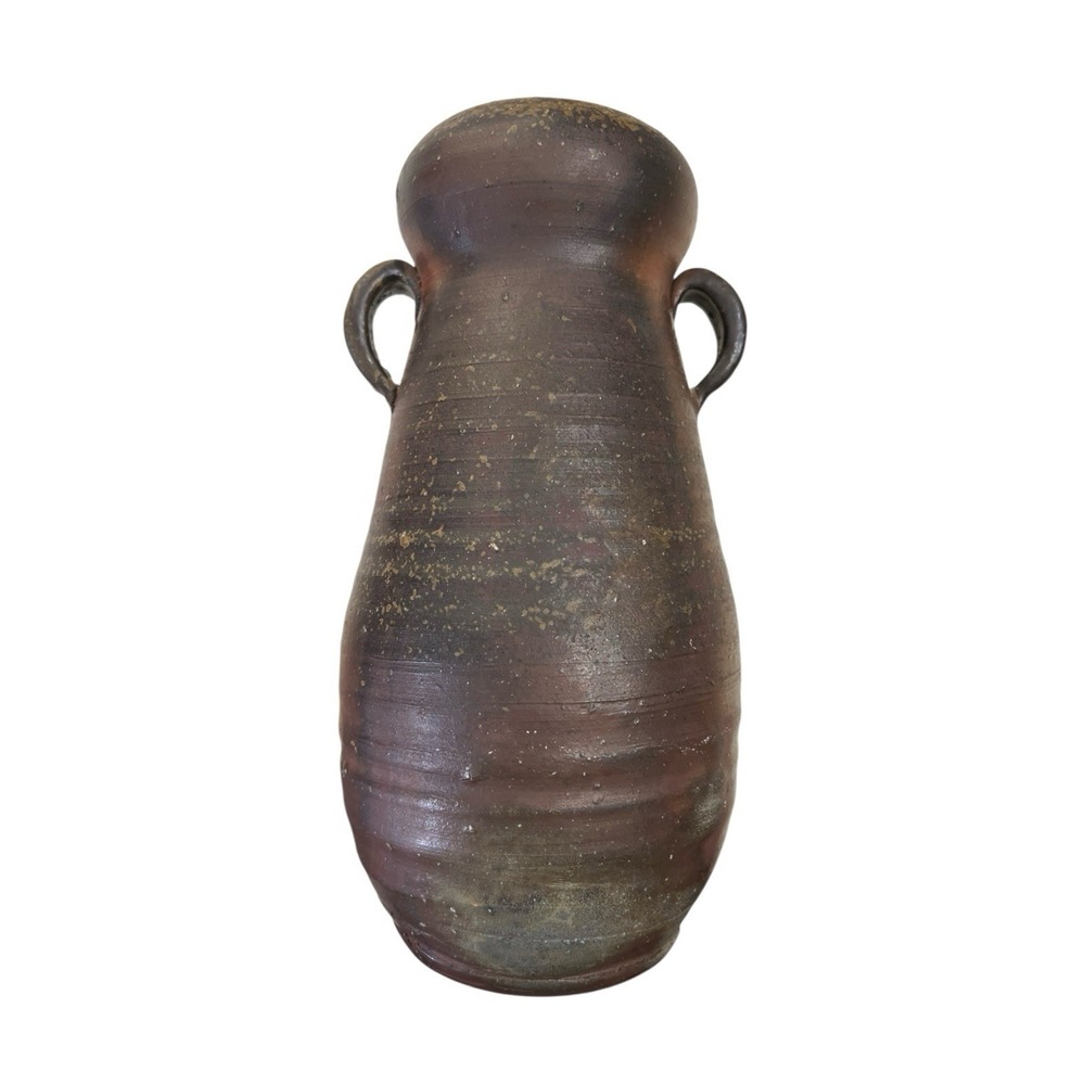 Bizen Yaki Vase by Yoneda Hōsei Japanese Pottery Flower Vase Yakishime Signed